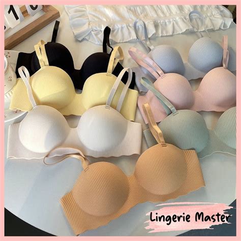 Jual Lingerie Master B Bra Wanita Tanpa Kawat Bh Push Up Sport Yoga Olahraga Busa