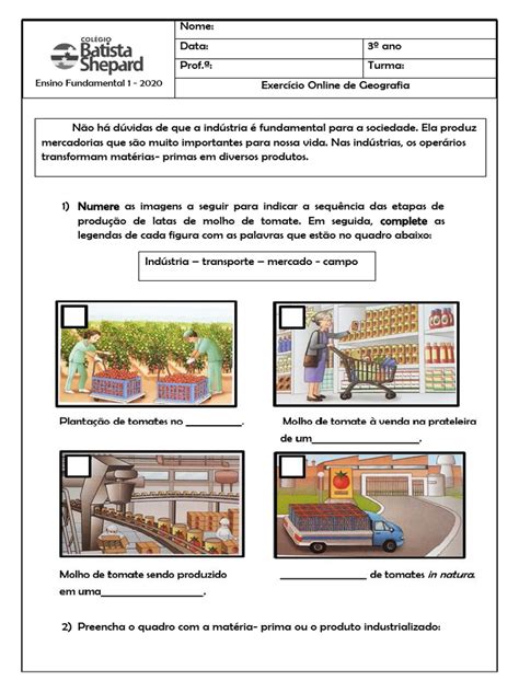 Materia Prima E Industria 3 Ano - Matéria-Prima e Indústria no 3º Ano | PDF | Negócios | Computadores