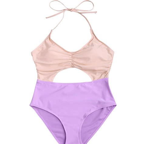 High Waist Bikini Patchwork Woman Swimwear Sporty One Piece Hollow Swimming Suit Bikini And