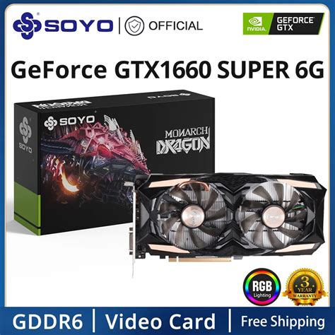 Soyo New Nvidia Geforce Gtx Super G Graphics Card Gddr Memory