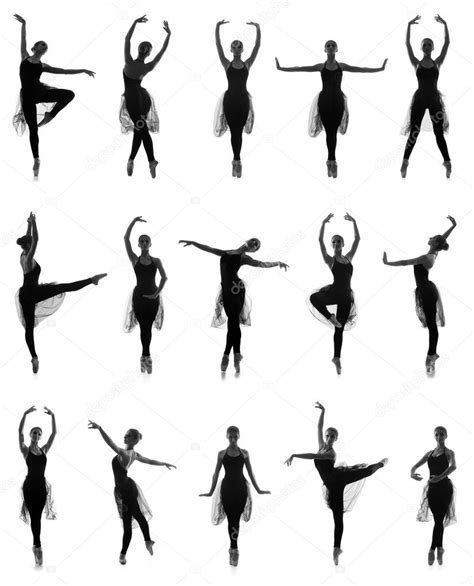 Pictures: ballet poses for | Set of different ballet poses. — Stock ...