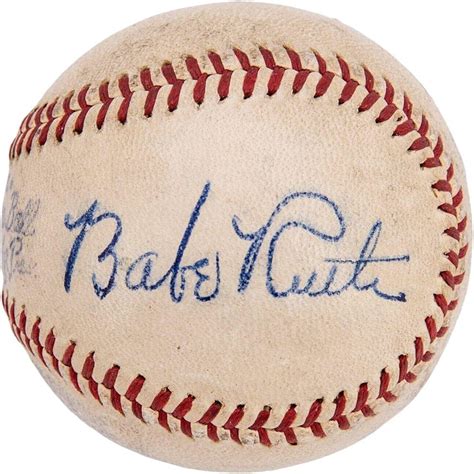Babe Ruth Signed Baseball Card