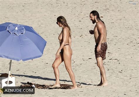 Heidi Klum Sexy And Nude Seen With Tom Kaulitz Kissing And Showing Off Her Hot Boobs In St