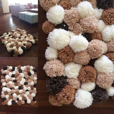 Коврик из помпонов. Коврик из помпонов своими руками