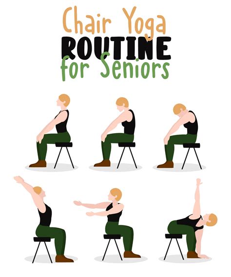 Chair Yoga Exercises For Seniors - 20 Free PDF Printables | Printablee