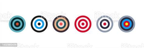 Shoting Target Set Set Of Targets At White Background Vector