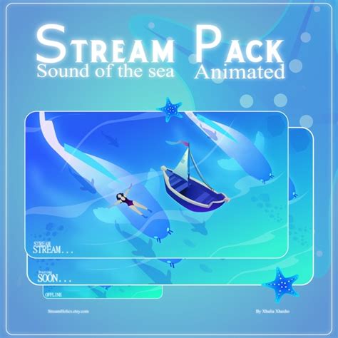 Calm Sea Stream Overlay Animated Pack Whale Stream Overlay Animated