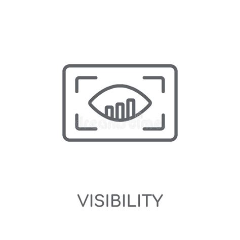 Visibility Linear Icon Modern Outline Visibility Logo Concept O Stock