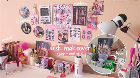 Desk Makeover 🦋 Kpop Aesthetic Wall Decor Youtube