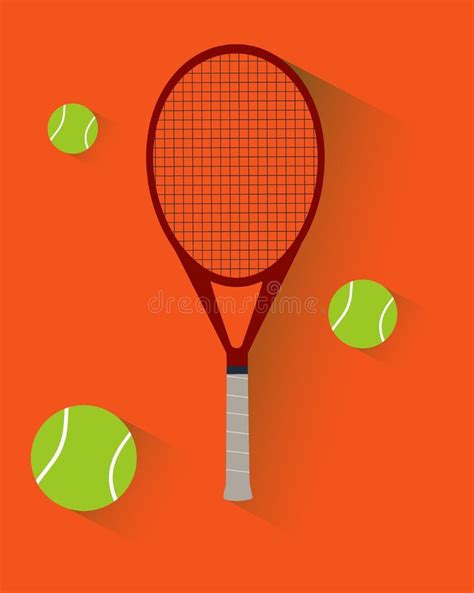 Icono Moderno Plano Del Tenis De La Estafa De Tenis Y De Las Pelotas De