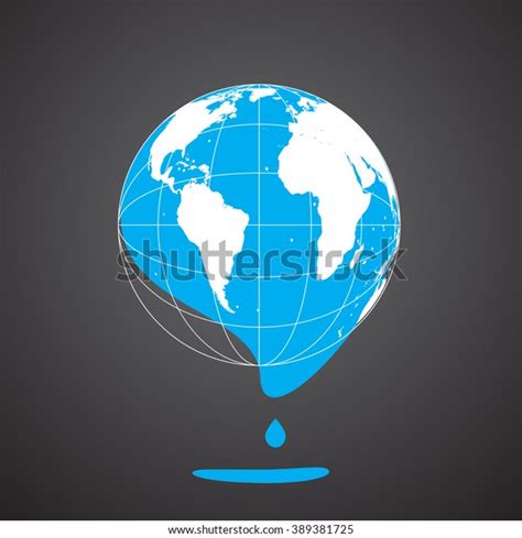 Earth Water Drop Stock Vector Royalty Free Shutterstock