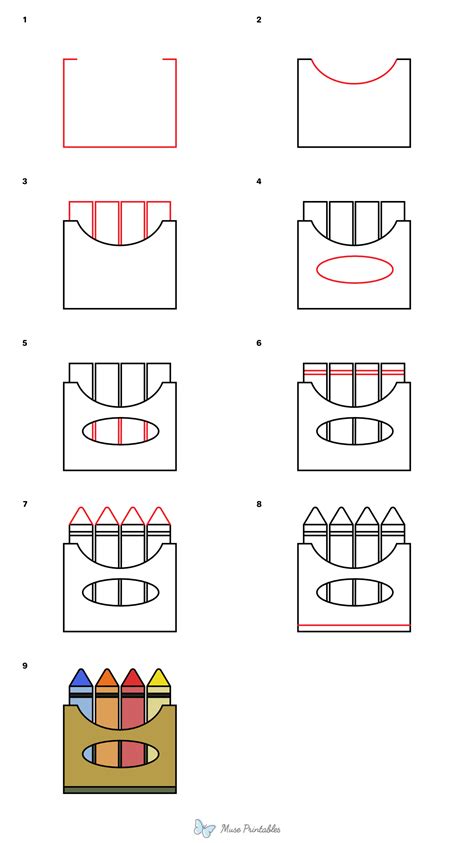 5 Simple Steps To Unleash Your Inner Artist: A Step-By-Step Guide To Drawing A Colorful Crayon Box