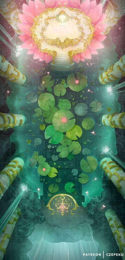 [23x48] Secret Fey Fountain [Battlemap] | Scrolller