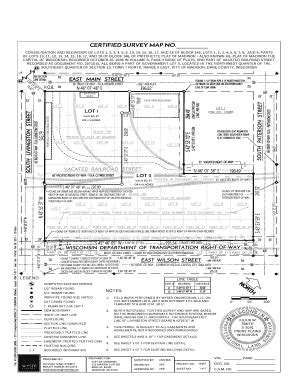 Fillable Online Certified Survey Maps CSM Wisconsin Department Of