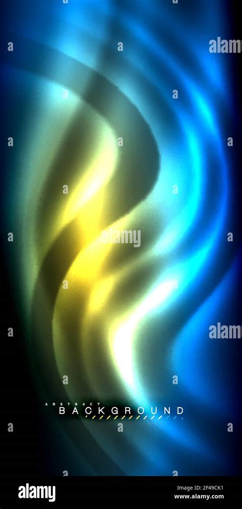 Neon Glowing Wave Magic Energy And Light Motion Background Neon