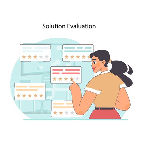 solution evaluation concept flat vector illustration  vector