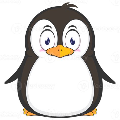 Penguin Happy Face Cartoon Cute 46375021 Png