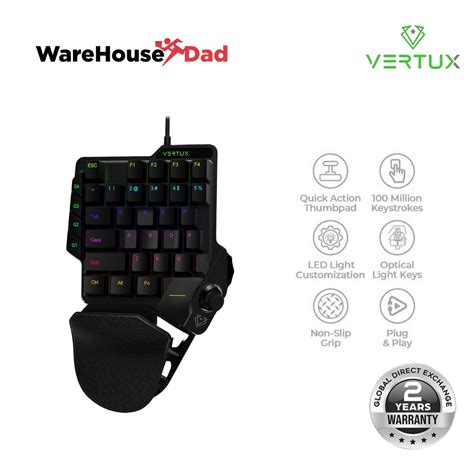 Vertux Combat One Handed Gaming Keypad With Joystick Shopee Philippines