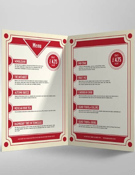 15+ Cocktail Drinks Menu Templates Word, Psd | Free Intended For ...