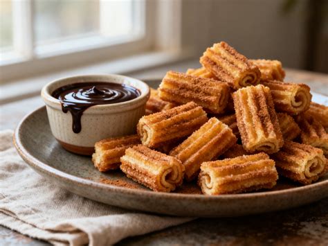 homemade churro bites recipe  chocolate dipping sauce