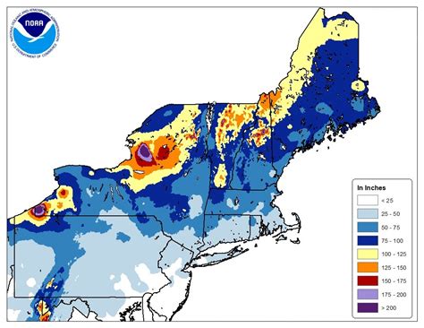 Northeast Snowfall Map • Nyskiblog Directory