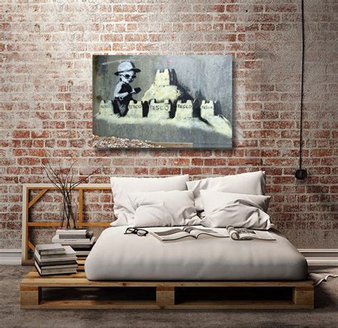 Banksy Tesco Sandcastle Graffiti Extra Grande 24 X36 Metal Wall Art