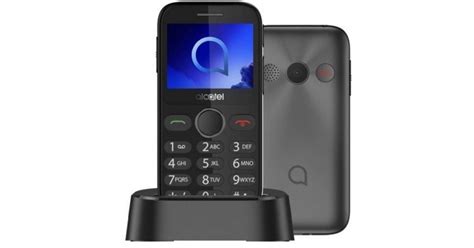 teléfono móvil alcatel 2020x para personas mayores gris metal de ...