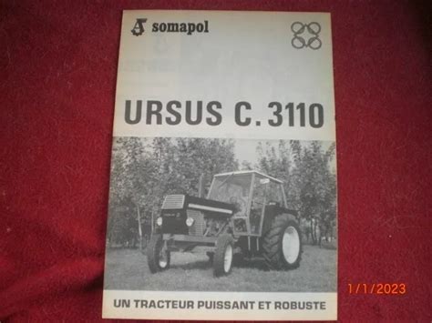 Ancienne Brochure Publicitaire Tracteur Ursus C N B Eur