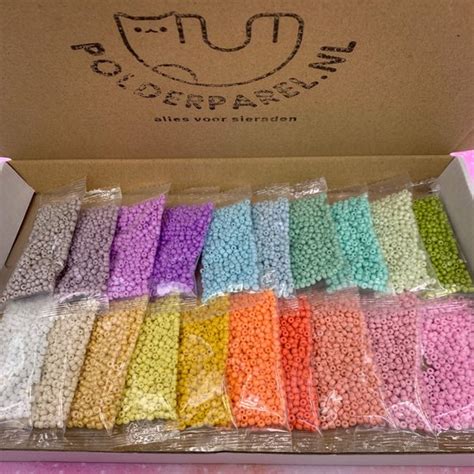 Rocailles Assortiment Set 3mm In 20 Verschillende Pastel Kleuren 10 500