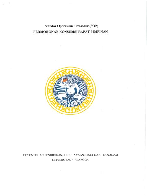 Sop Konsumsi Rapat Pimpinan Staff Pdf