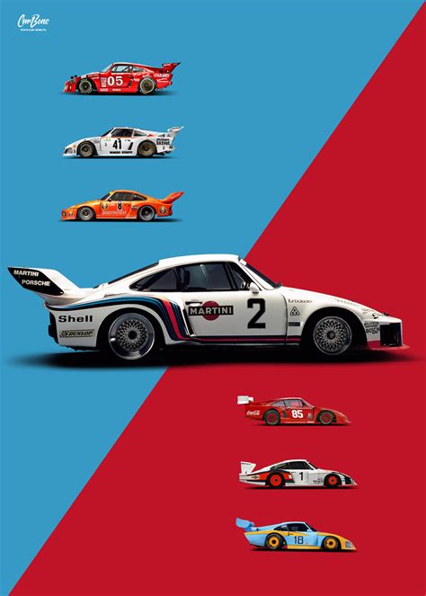 Porsche 935 Historical Liveries Poster Vertical Porsche Porsche 935