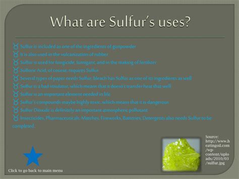 Ppt The Element Sulfur Powerpoint Presentation Free Download Id