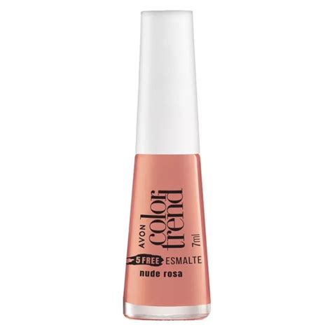 Avon KIT Esmalte Color Trend 5 Free Cor Nude Rosa Validade 04 2026 Shopee Brasil