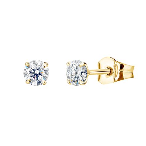 Lady Yellow Gold Diamond Earrings Gemmyo