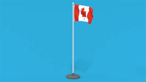 ArtStation - Low Poly Seamless Animated Canada Flag | Game Assets