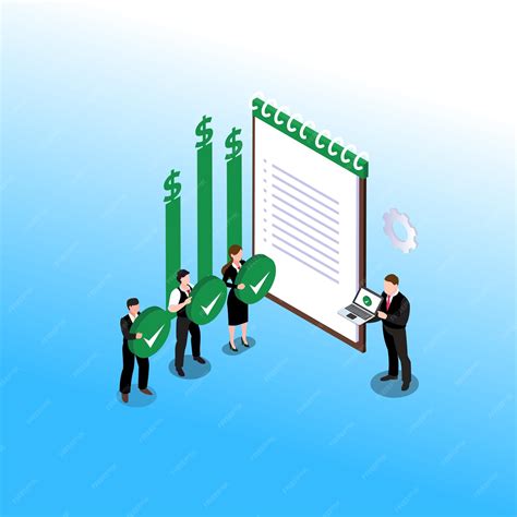 Premium Vector | Business people marking check marks in checklist 3d