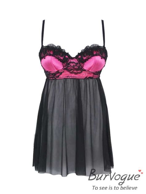 Buy Wholesale Sexy Lace Babydolls Sheer Mesh Chemises Lingerie With Straps Online Burvogue