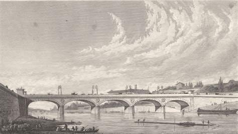 PARIS Pont De Jena 1831 Old Antique Vintage Print Picture