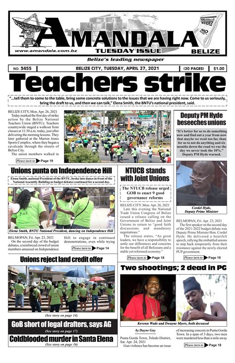 Amandala 3455 Tuesday April 27 2021 Amandala Newspaper