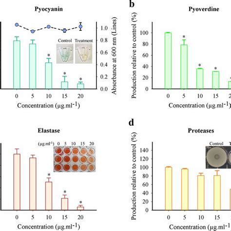 Effect Of Acd On The Production Of P Aeruginosa Virulence Factors A