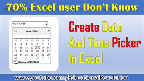 How To Add A Date Picker In Excel