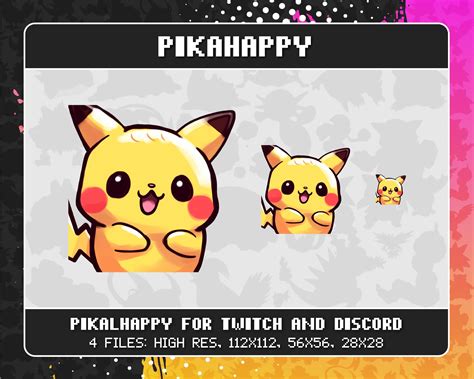 Pokemon Emotes Pikachu Emotes For Twitch And Discord Etsy