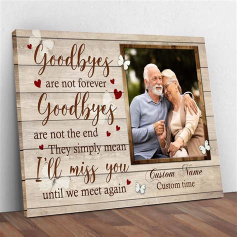 Goodbyes Are Not Forever Canvas Memorial Canvas for Loss of - Etsy