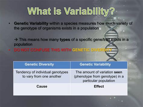 genetics  variability  produced   population pptx