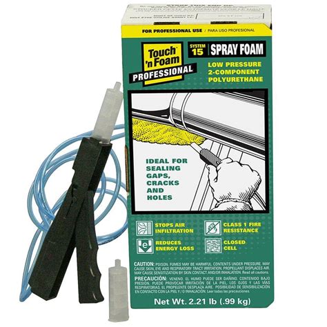 Touch N Foam 15 Board Foot Polyurethane 2 Component Spray Foam Kit 4006002506 The Home Depot