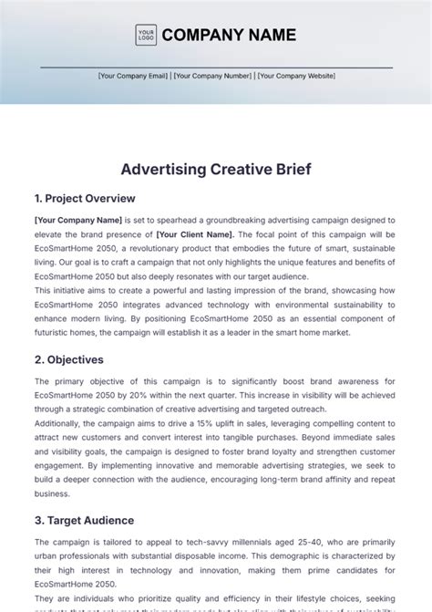 Page 2 Free Brief Templates To Edit Online And Print