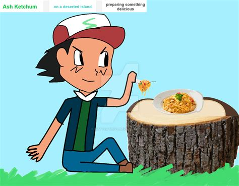 Ash Ketchum Eating Spagoot By Kittycatluv9 On Deviantart