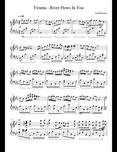 Yiruma River Flows In You Sheet Music For Piano Download Free In Pdf