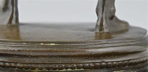 Art Deco Bronze Male Nude With Trident Deconamic