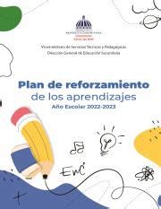 Plan De Reforzamiento Octubre Pdf Plan De Reforzamiento